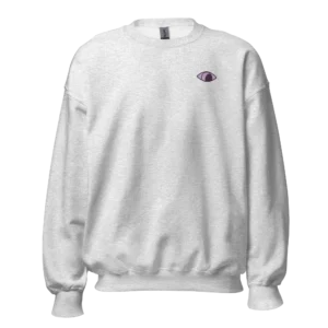 Unisex Embroidered Eye Crewneck Sweater