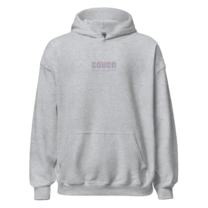 Unisex Lavender Embroidered Logo Hoodie